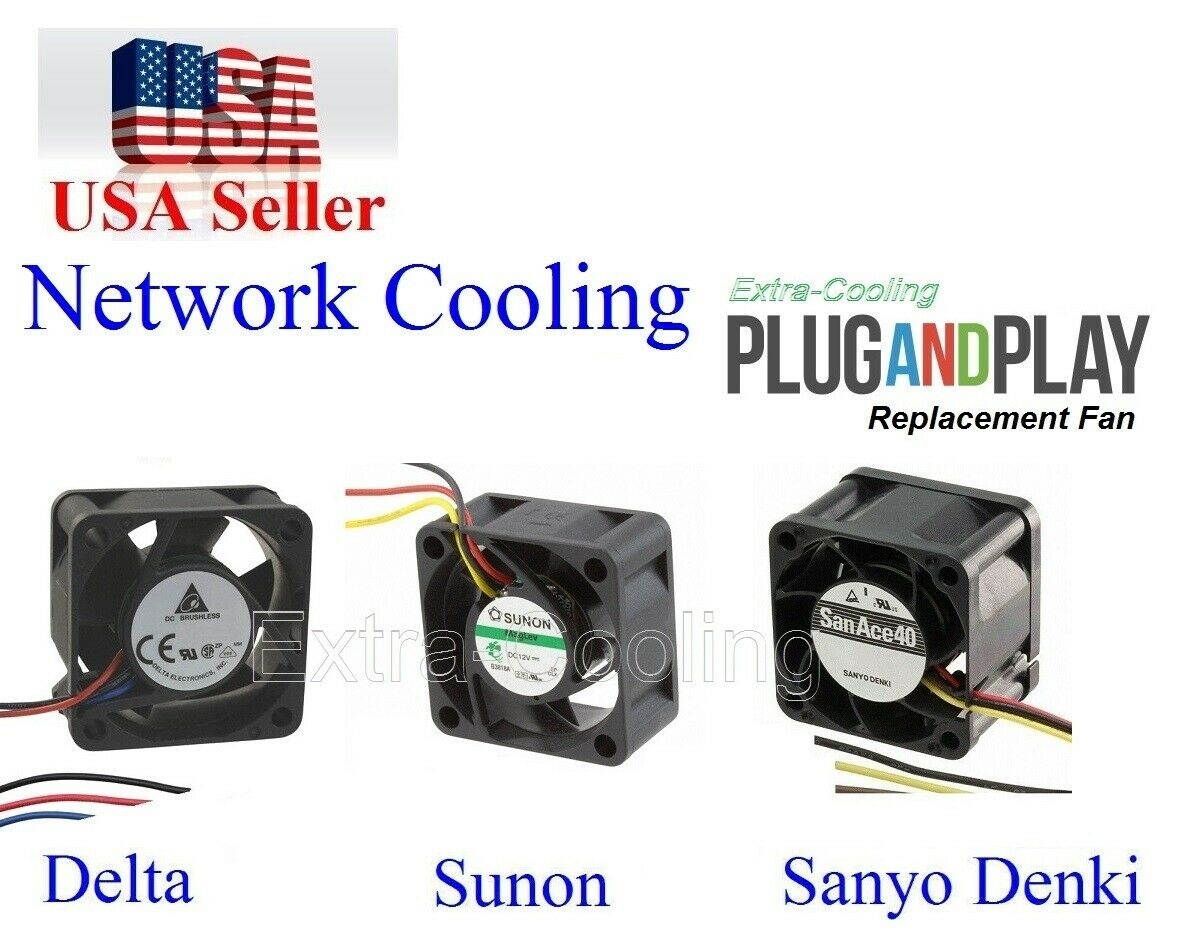 4x new Quiet Version Replacement Fans for D-Link DGS-1510-52XMP