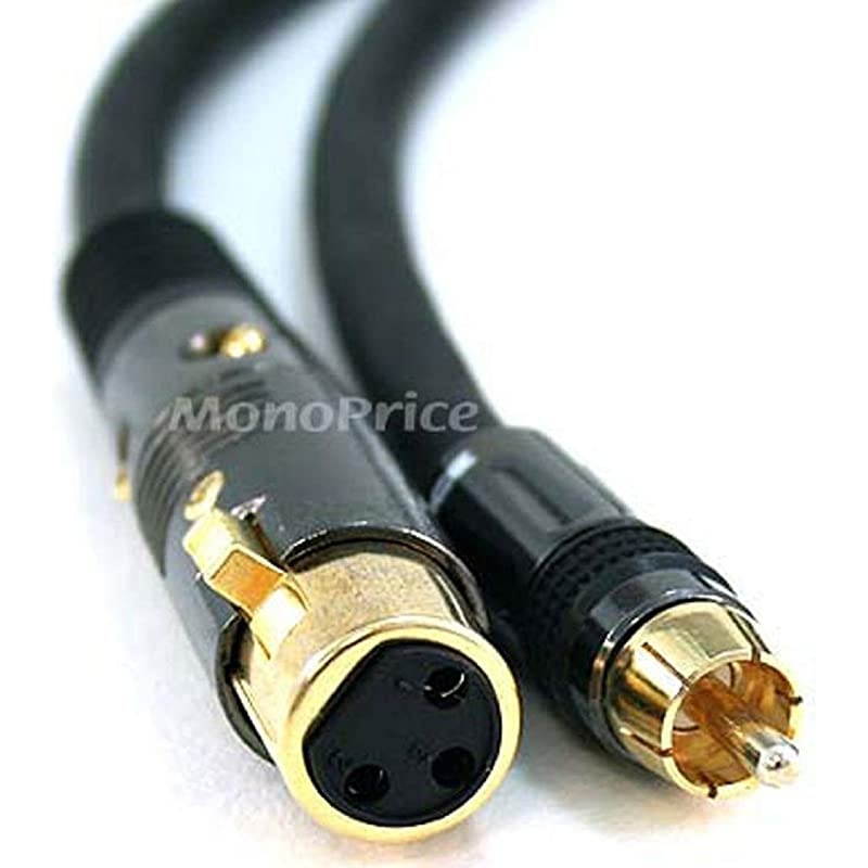 104784 3' Premier Series XLR Female to RCA Male 16AWG Cable