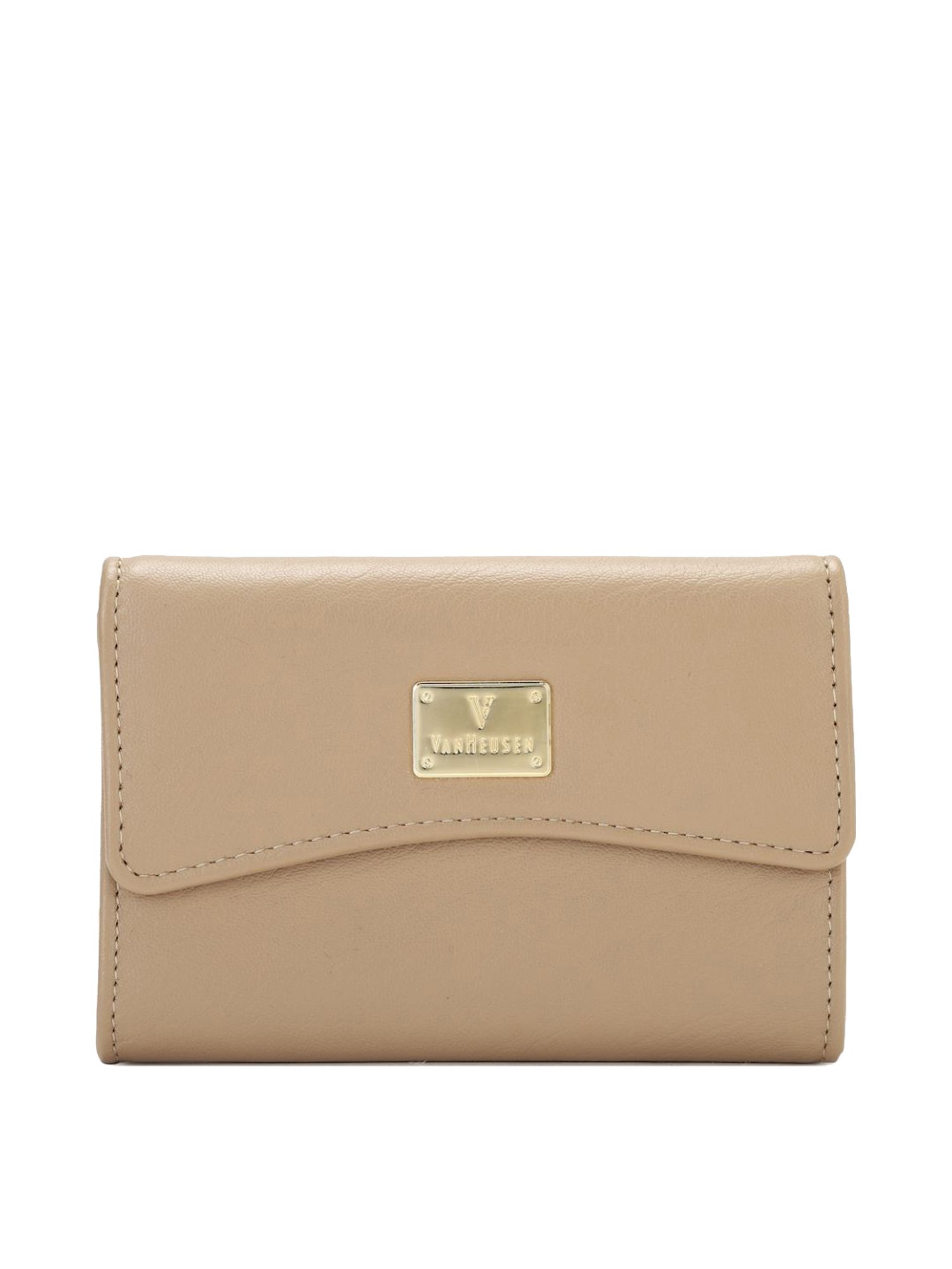 Van Heusen Beige Solid Wallet for Women