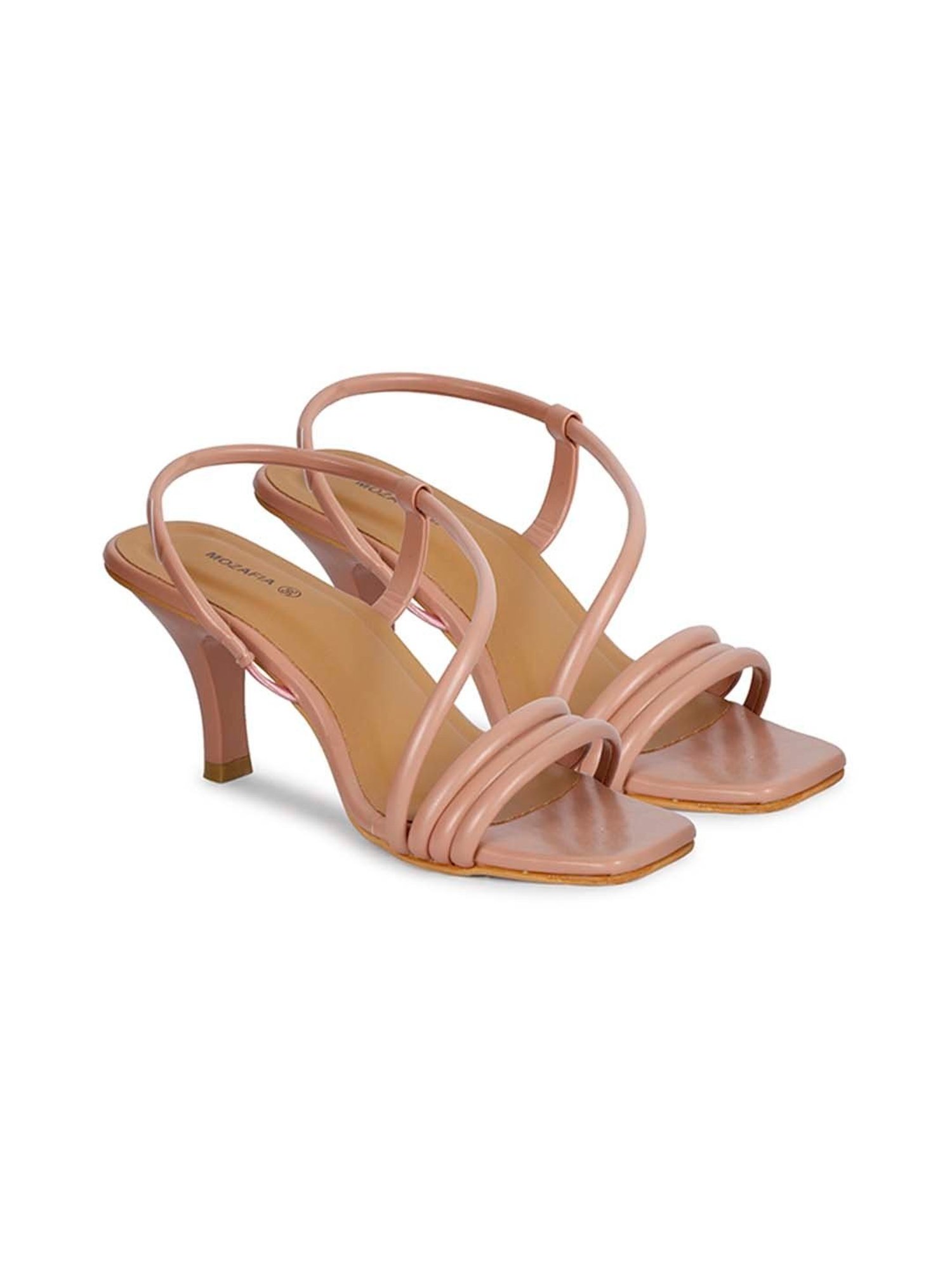 Mozafia Women's Blush Sling Back Stilettos