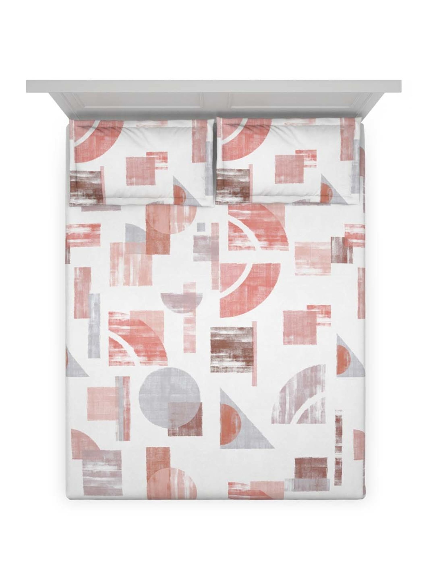 Ddecor Live beautiful Radiance Red 144 TC Cotton King Bedsheet with 2 Pillow Covers