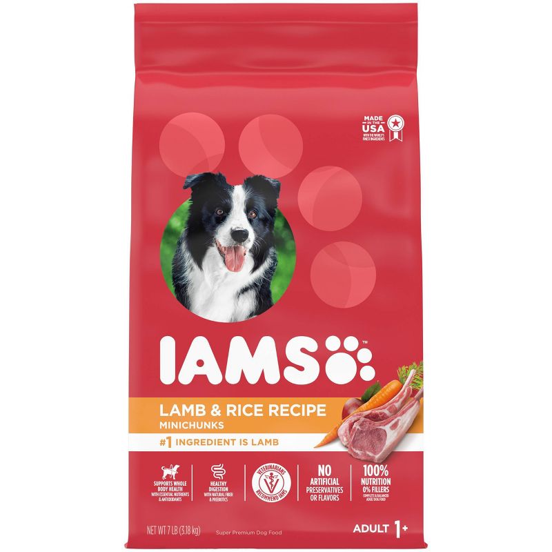 Iams Adult Lamb Minichunks Dry Dog Food - 7lbs