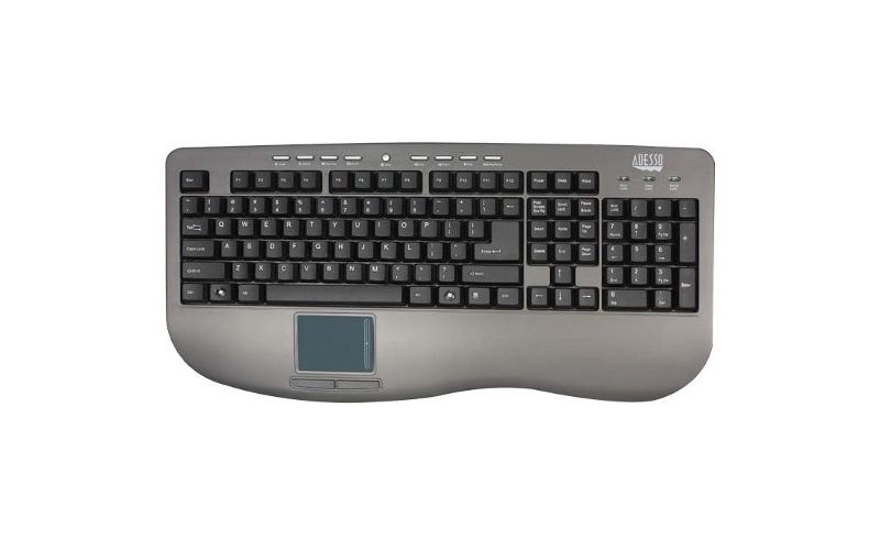Adesso AKB-430UG Win-Touch Pro Desktop Keyboard with Glidepoint Touchpad - USB - 107 Keys - Graphite