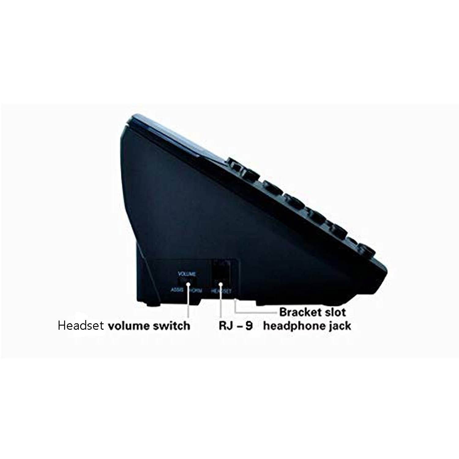 KerLiTar LK-P016B DialPad Telephone with Headset Call Center Corded Phone Tone Dial Key Pad with Caller ID Redial(Black)