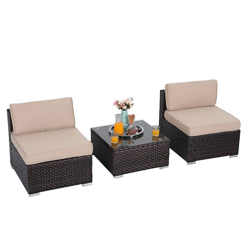 Draper 5pc Sectional Set with Sunbrella - Sage - Leisure Made