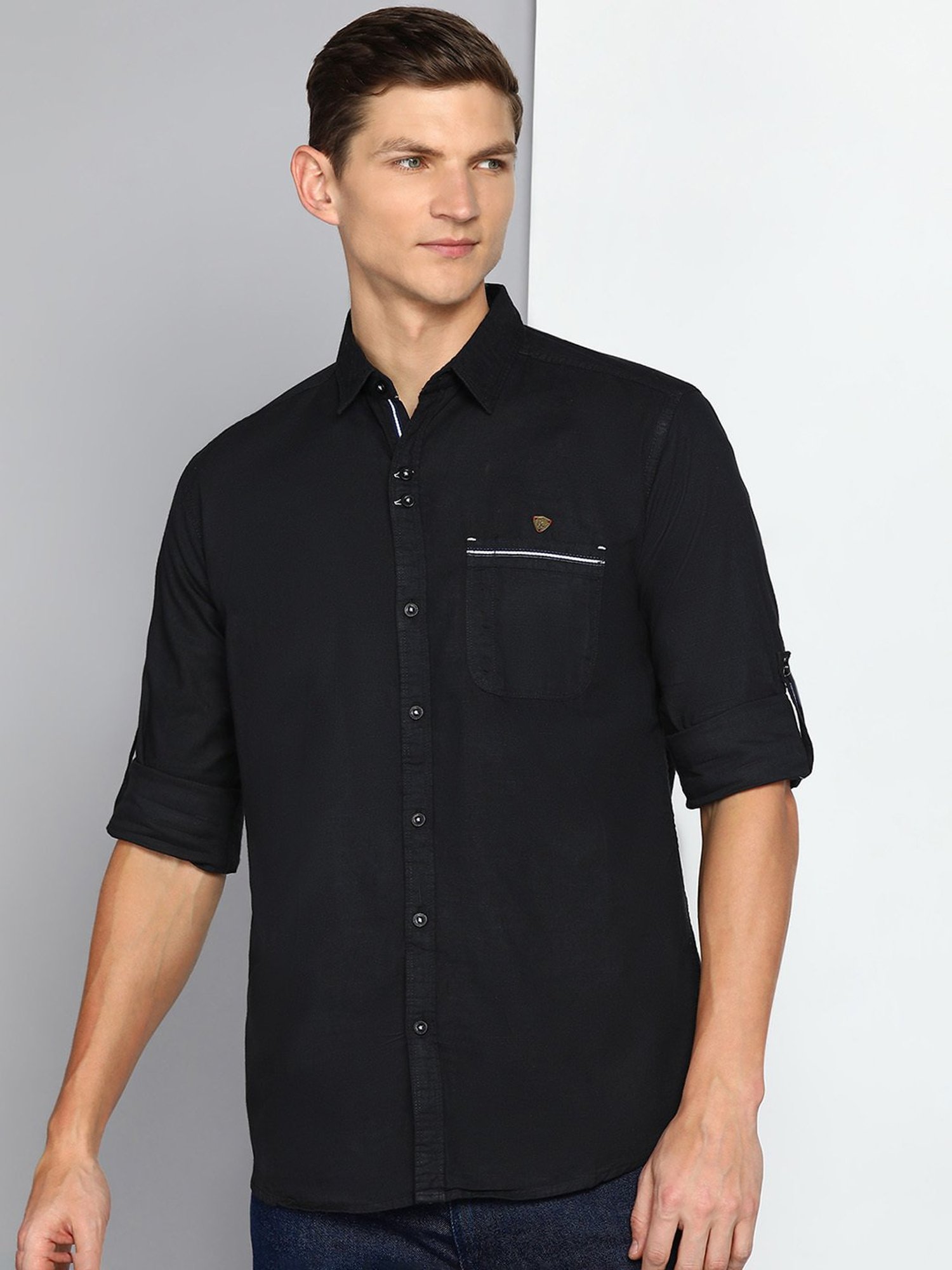Kuons Avenue Black Slim Fit Shirt