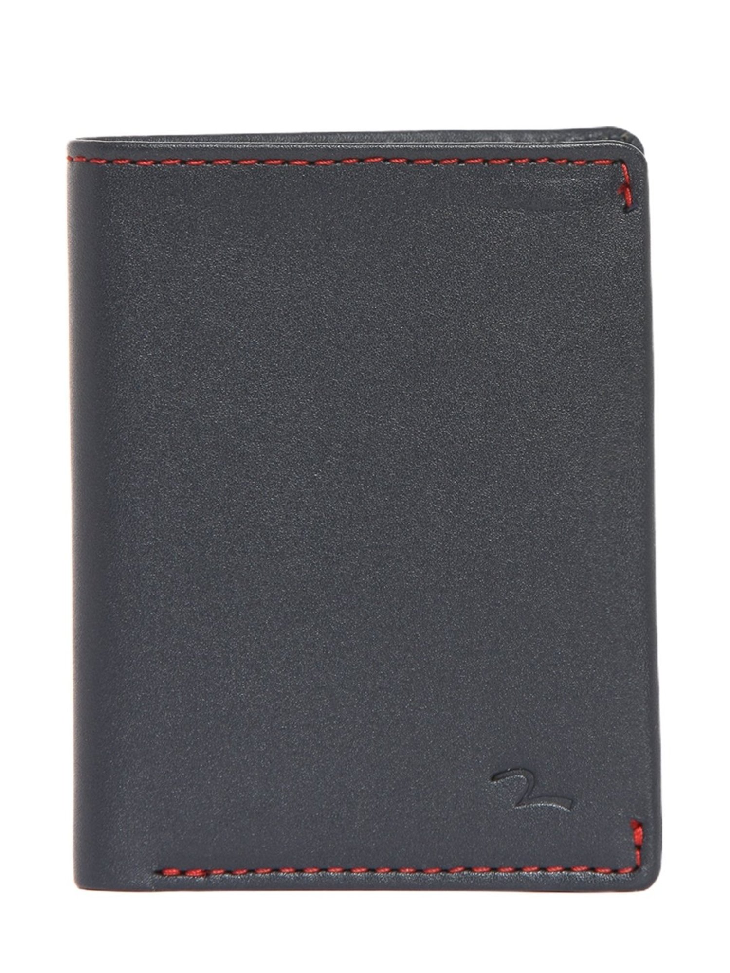 THE HOLISTIK Revival Black & Maroon Casual Leather Bi-Fold Wallet for Men