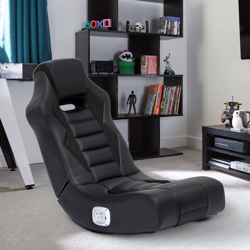 Flash 2.0 Bluetooth Floor Rocking Gaming Chair/Black - X Rocker