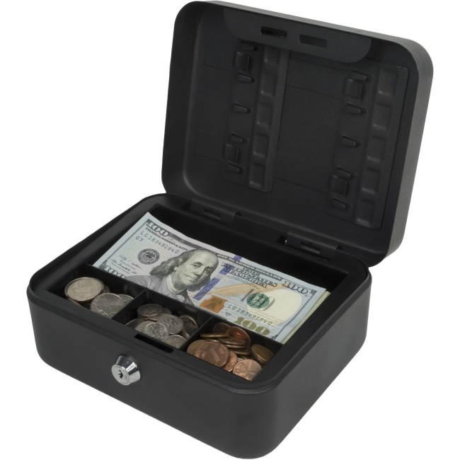 Royal Sovereign RSCB-100 Compact Steel Cash Box 1Bill & 3Coin Compartments