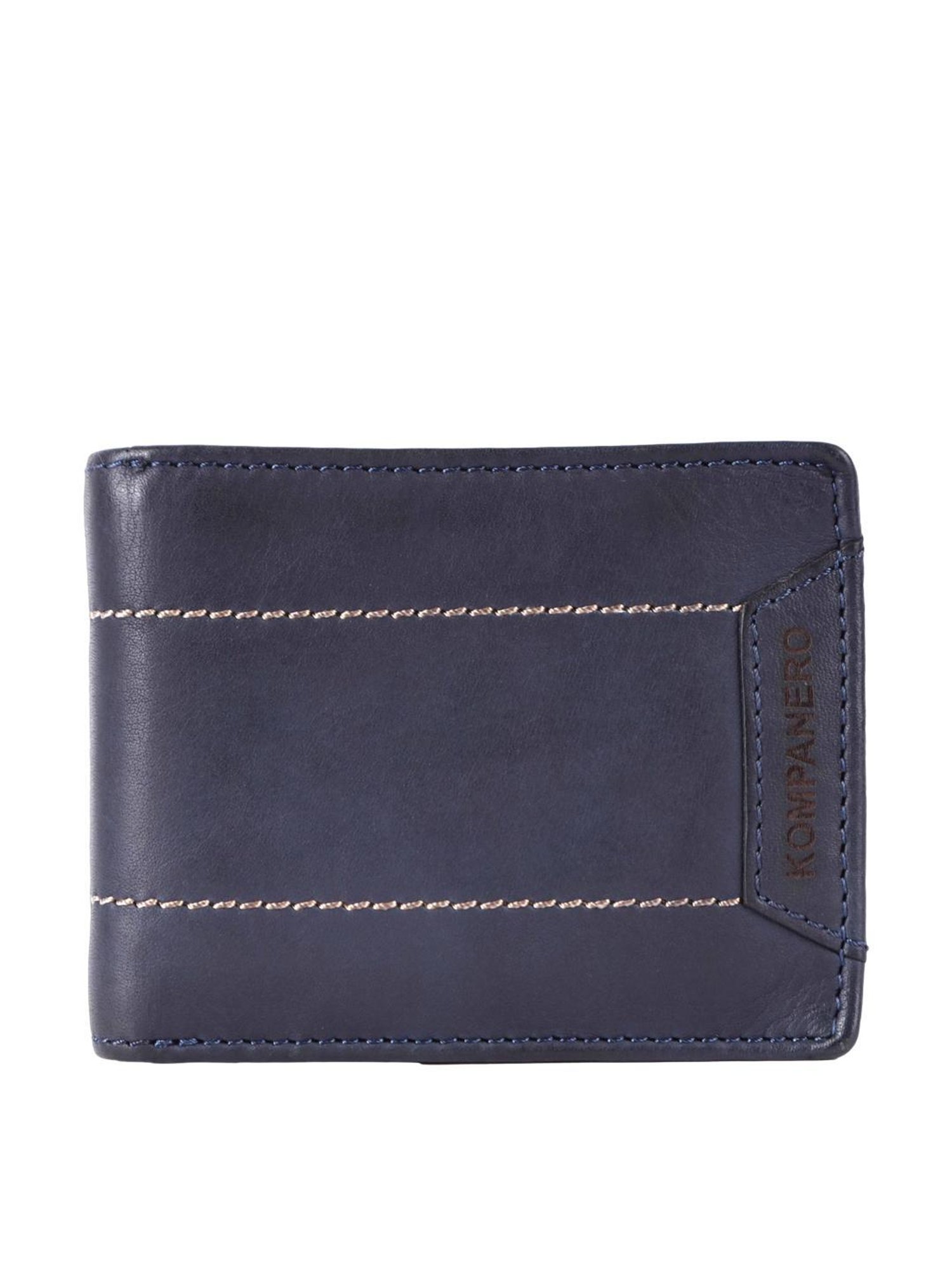 KOMPANERO LEO Blue Solid Bi-Fold Wallet