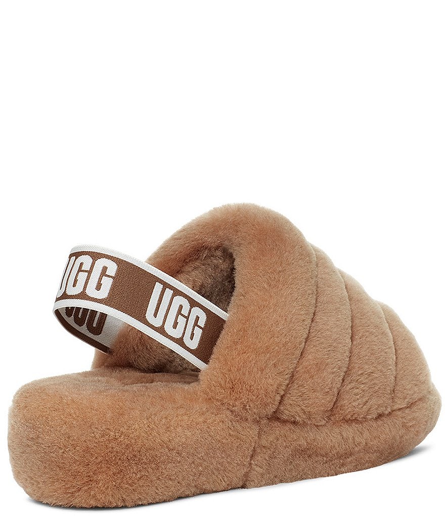 UGG&reg; Logo Fluff Yeah Fur Slides