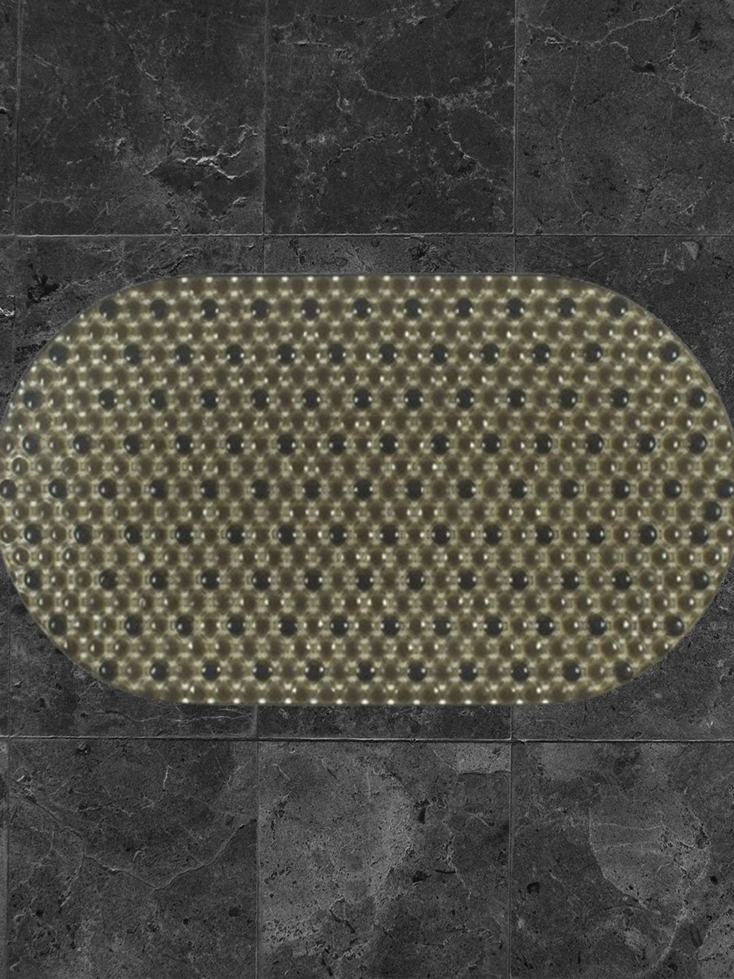 Freelance Dark Green PVC Set of 1 Shower Mats