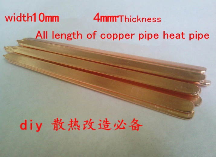 10pcs Copper heatpipe 160*10*4mm DIY Copper tube heat pipe radiator/sintered powder wick thermal solution heat sink