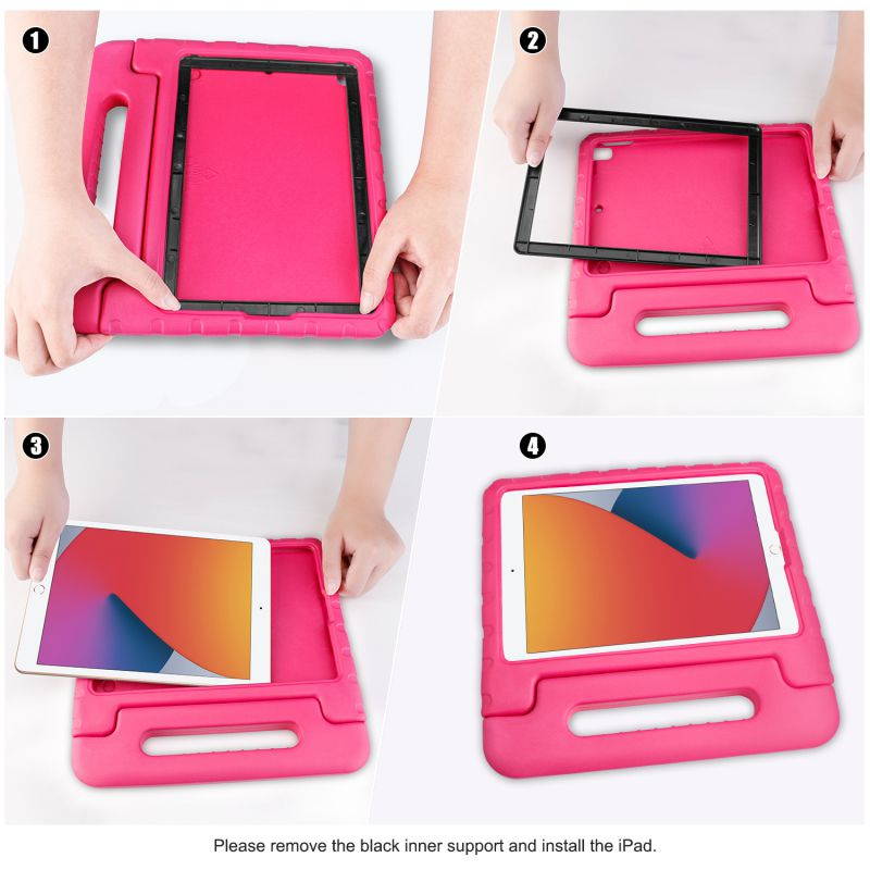 Donwell For iPad 7th Generation 8th Generation 10.2 inch 2019/2020 Cover Case for Kids Durable Shockproof Protective Handle Stand Case with Kickstands for iPad 7/8/Air 3rd Gen