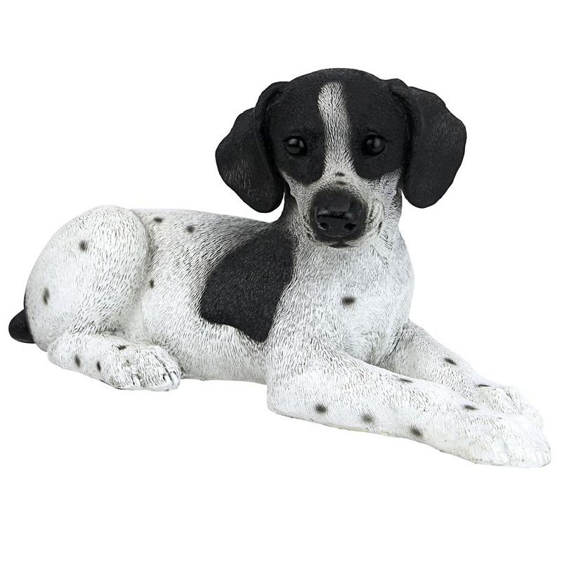 Design Toscano Black & White Pointer Puppy Dog Statue - White