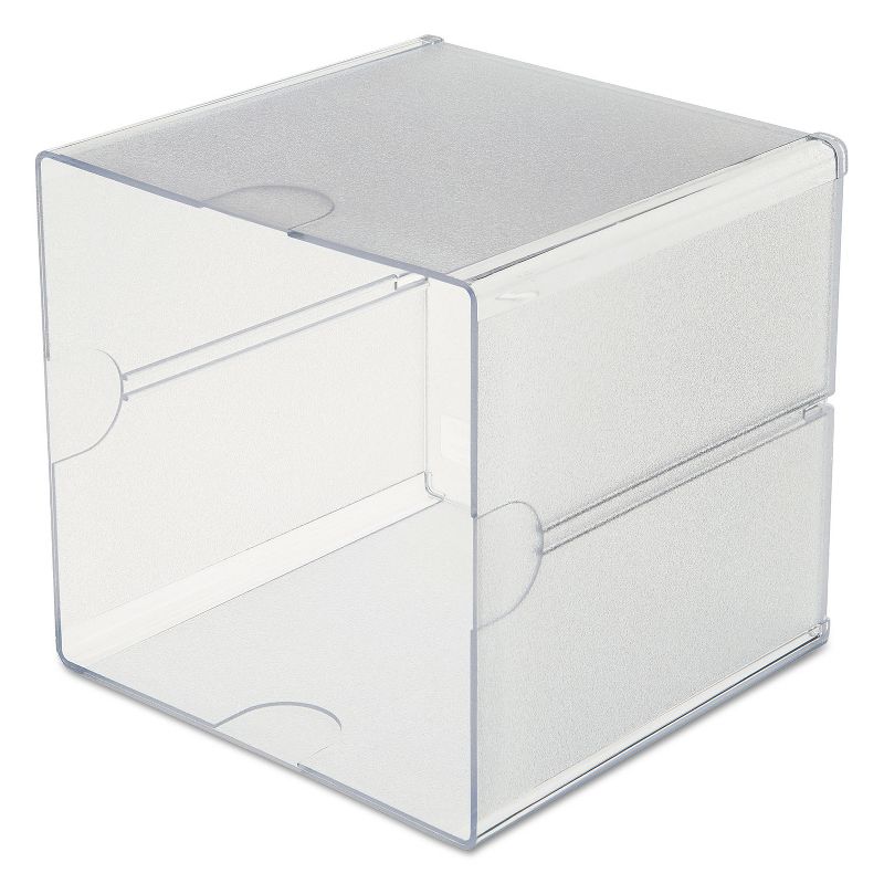 Deflecto Desk Cube Clear Plastic 6 x 6 x 6 350401