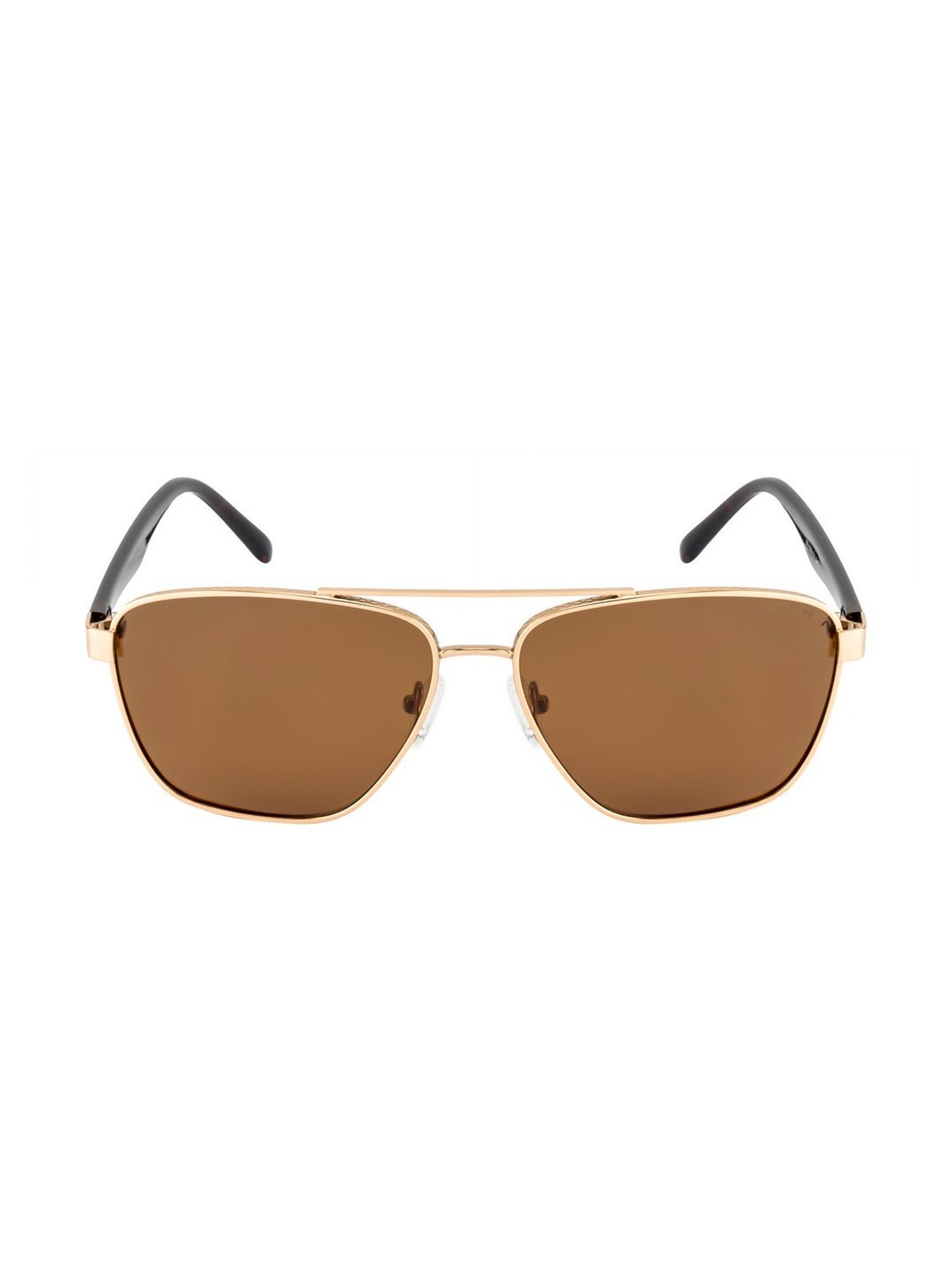 Opium Brown Full Rim Square Sunglasses For Men