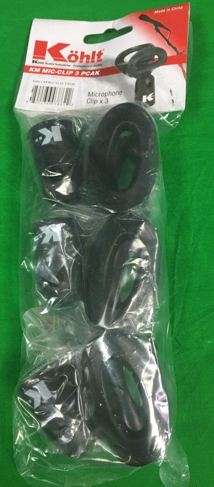 20 PACK Standard Plastic Mic Microphone Stand Clips Clip Holder Black 20Pcs BK