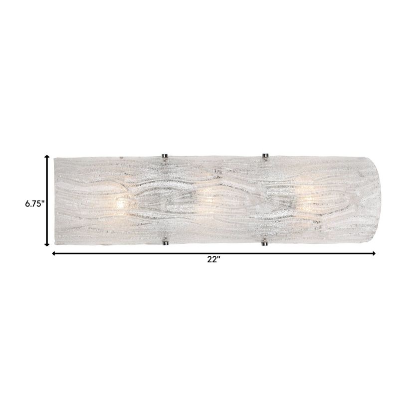 22" Brilliance 3 Light Bath Wall Sconce Polished Chrome Finish/Bright Ice Glass - Varaluz