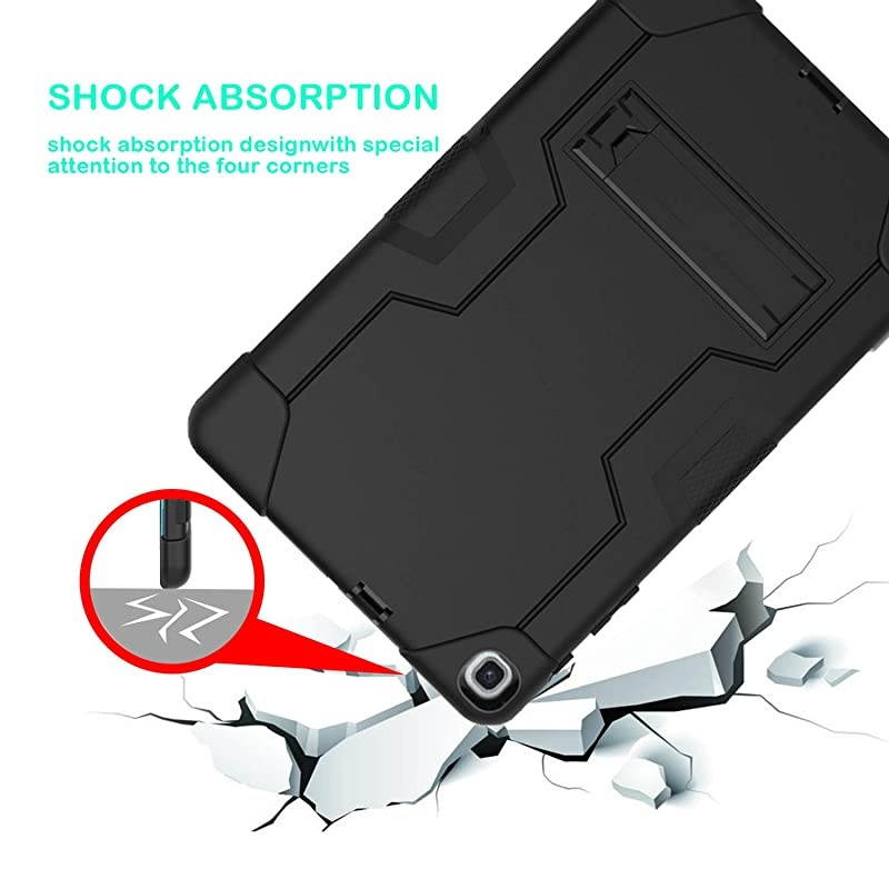 Galaxy Tab A 101 Case 2019 ModelSMT510T515Slim Heavy Duty Shockproof Rugged Case High Impact Full Body Protective Case for Samsung Galaxy Tab A 101 Inch 2019 ReleaseBlack