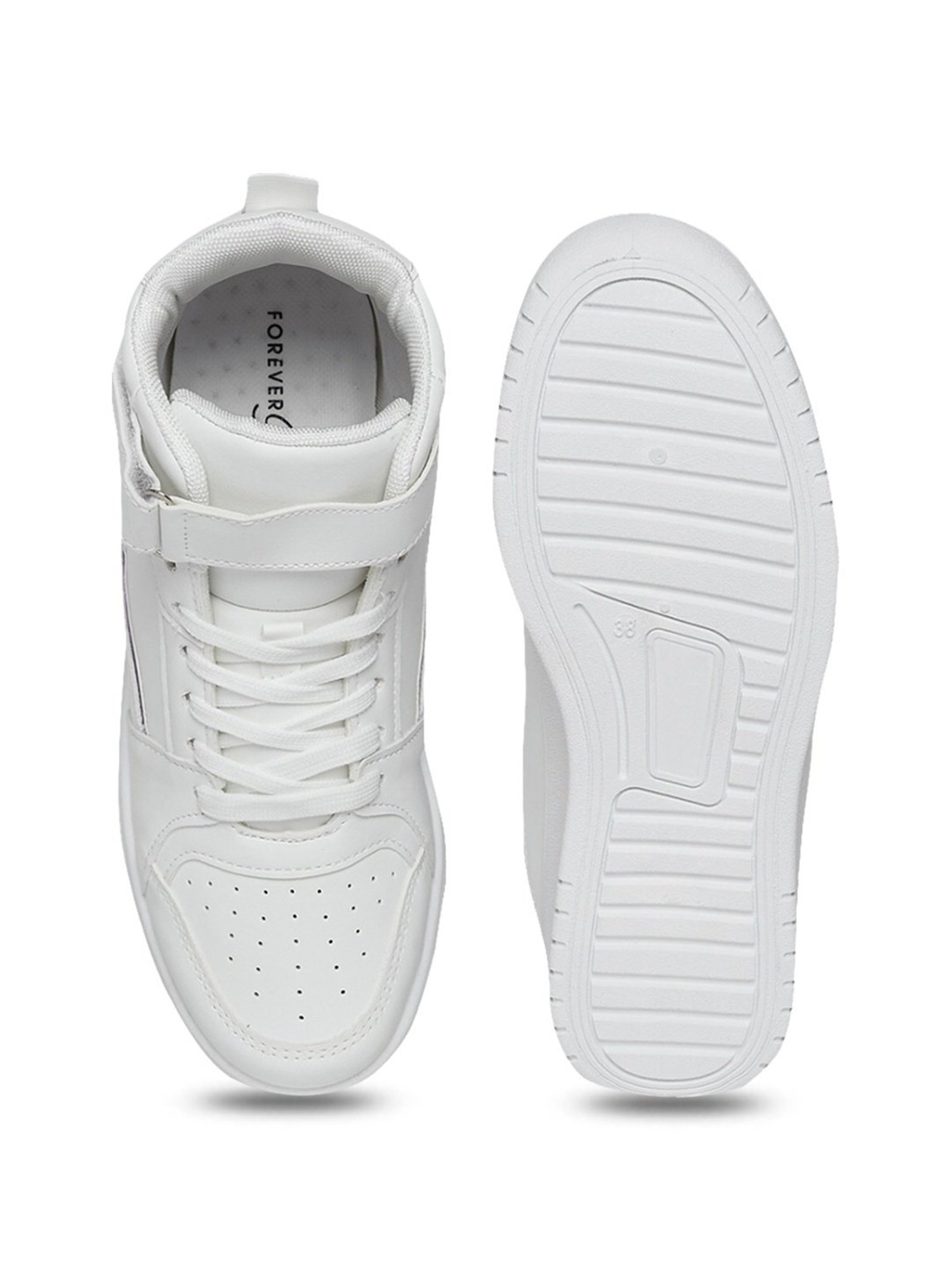 Forever Glam by Pantaloons Women's White Ankle High Sneakers