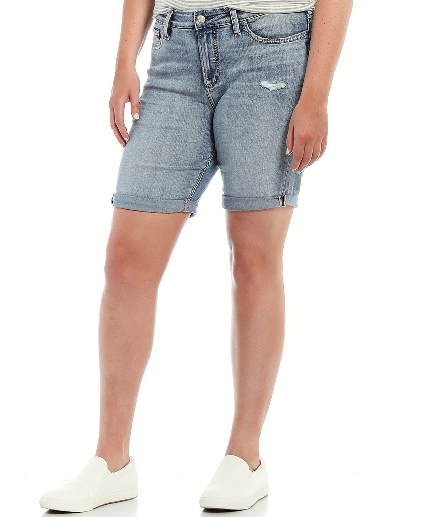 Vince Camuto Plus Size Tencel Drawstring Shorts