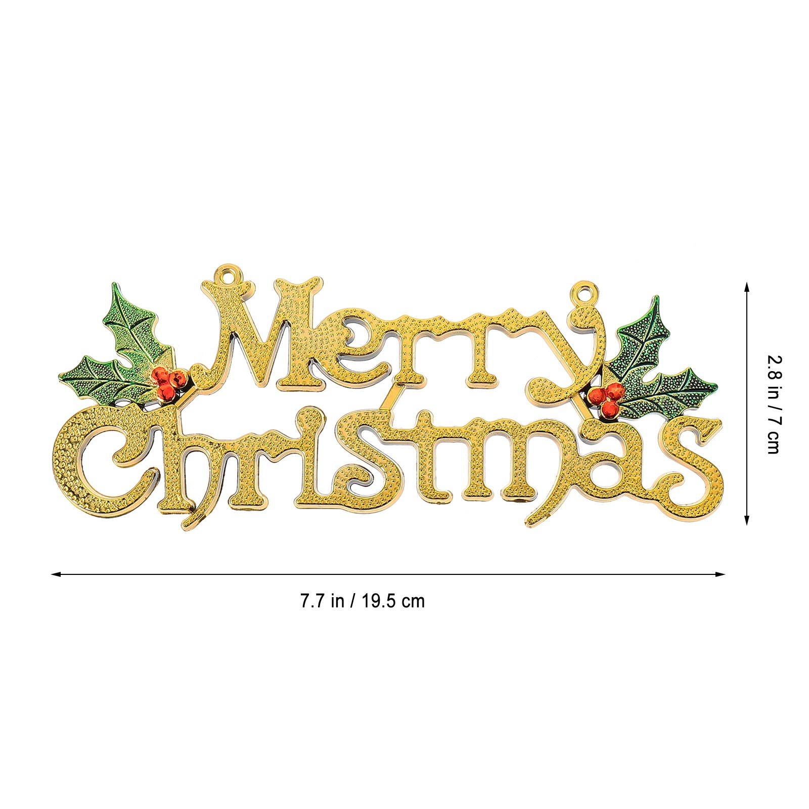2Pcs Merry Christmas Letters Pendant Hanging Ornament Door Hanging Decoration