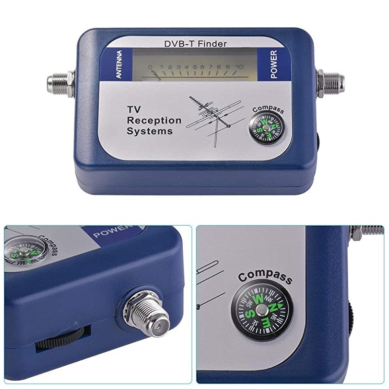 Digital Signal Finder Meter Aerial Terrestrial TV Antenna Satellite Signal Strength Meter with Compass TV Reception Systems