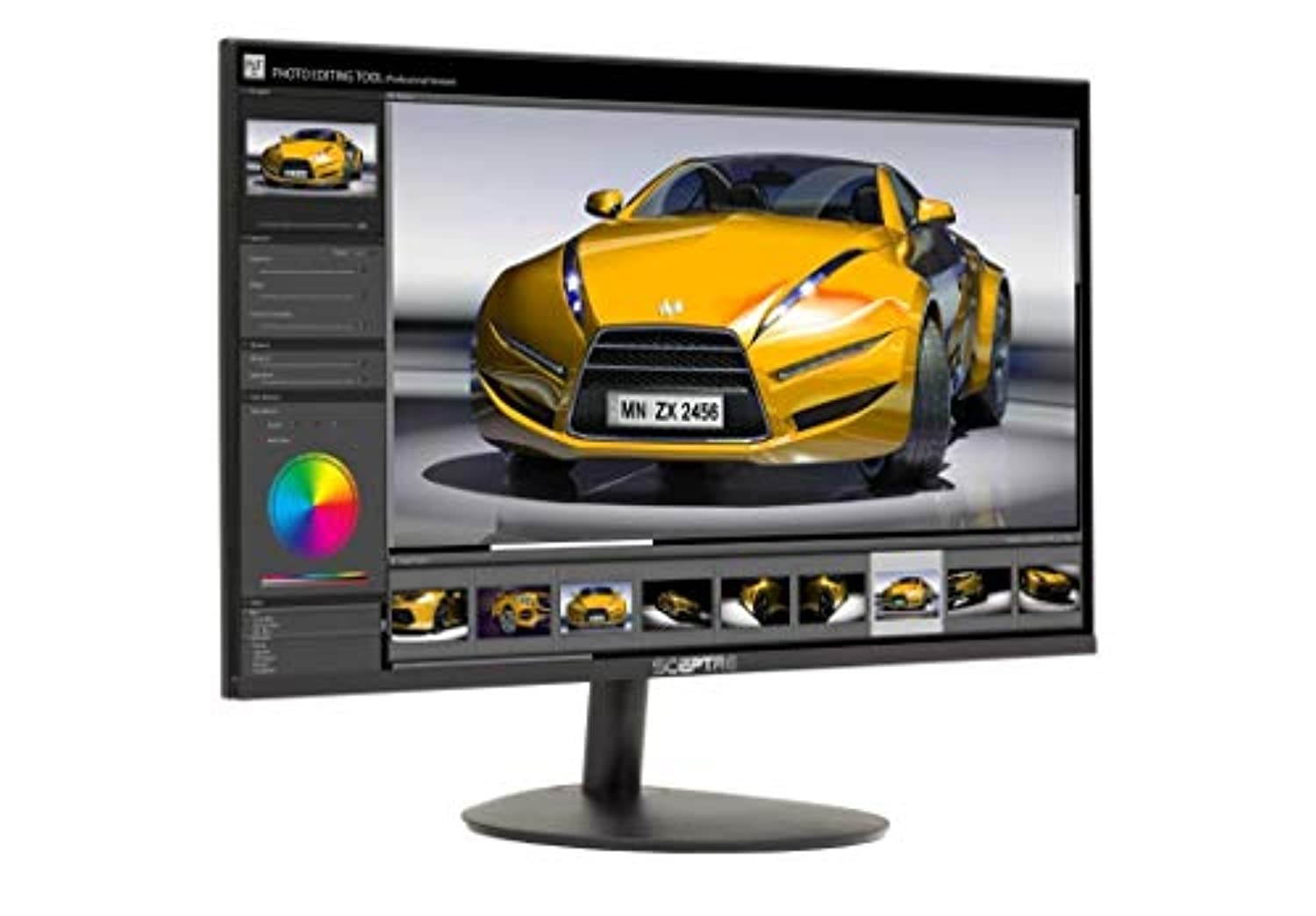 Sceptre E275W-1920 27" 75Hz Monitor HDMI VGA Build-In Speakers, Metal Black (E275W-1920V1)