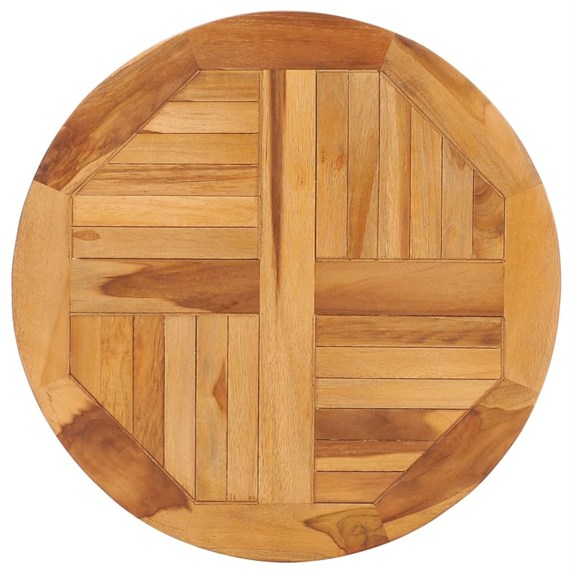 vidaXL Solid Teak Wood Rotating Table Disk Turnable Round Rotating Wooden Disk