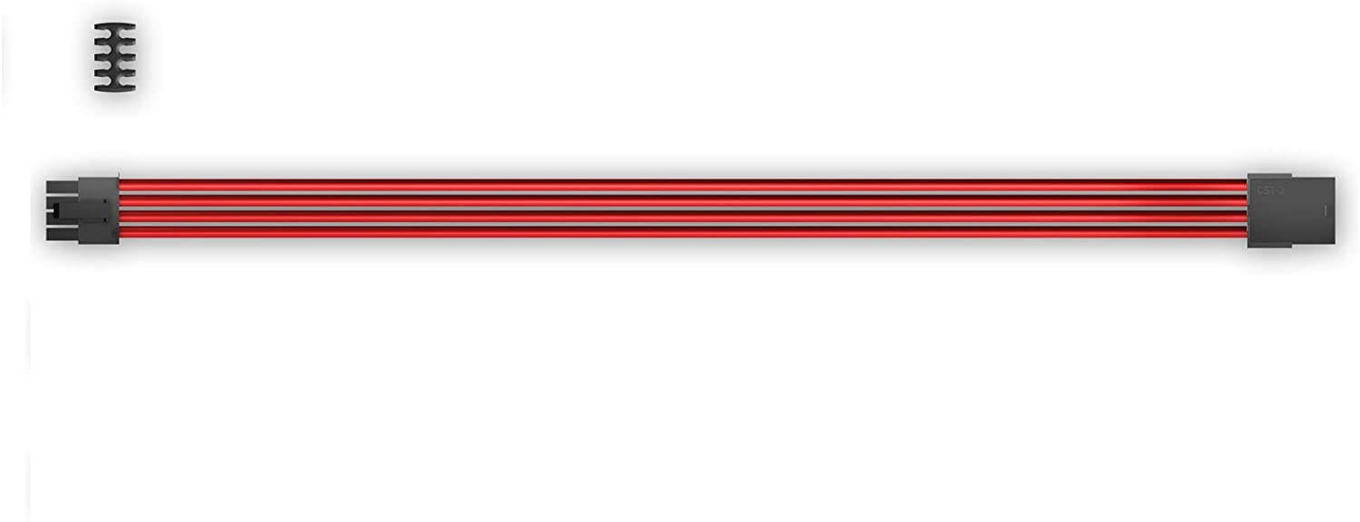 DEEPCOOL 8 PIN  to 6+2 pin Extension Cable    for Power Supply, PSU Cable, 8 pin PSU Connector, Red Sleeved Cable , with Comb 30cm