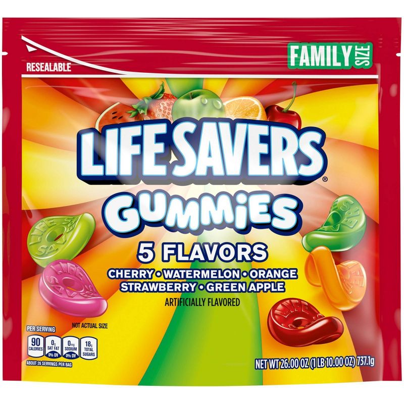 Lifesaver Gummies 5 Flavor Variety Family SUP - 26oz