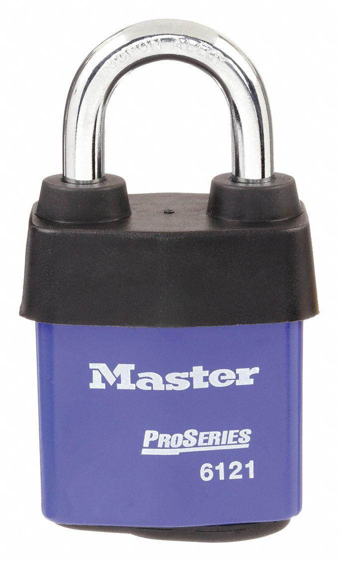 MASTER LOCK 6121KABLU Lockout Padlock,KA,Blue