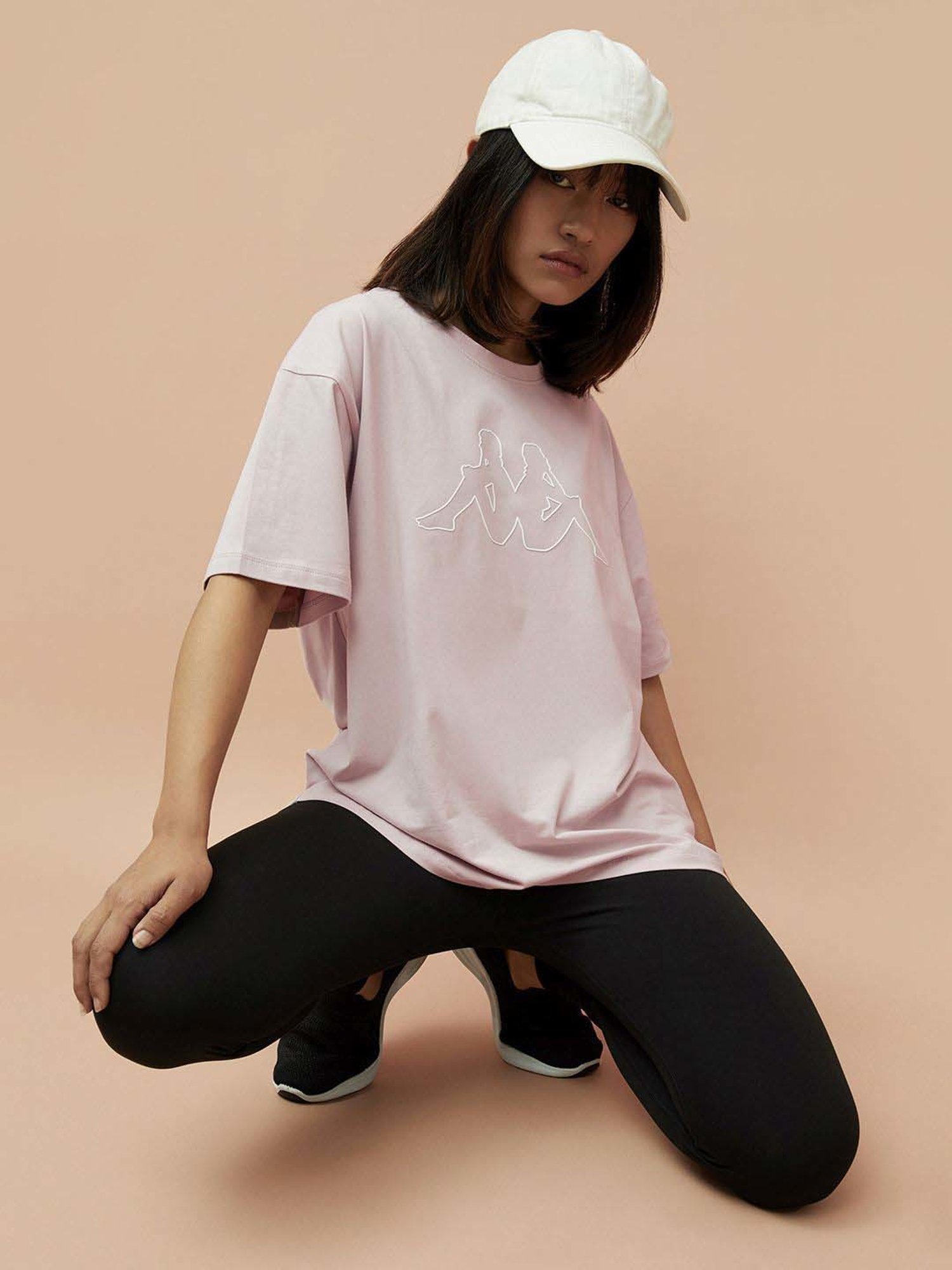 KAPPA Lilac Cotton Printed T-Shirt