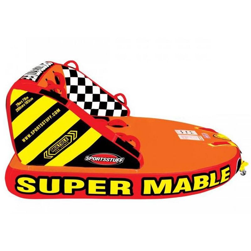 Airhead Triple Rider Towable Tube & Tow Rope w/ Inflatable Buoy Booster Ball