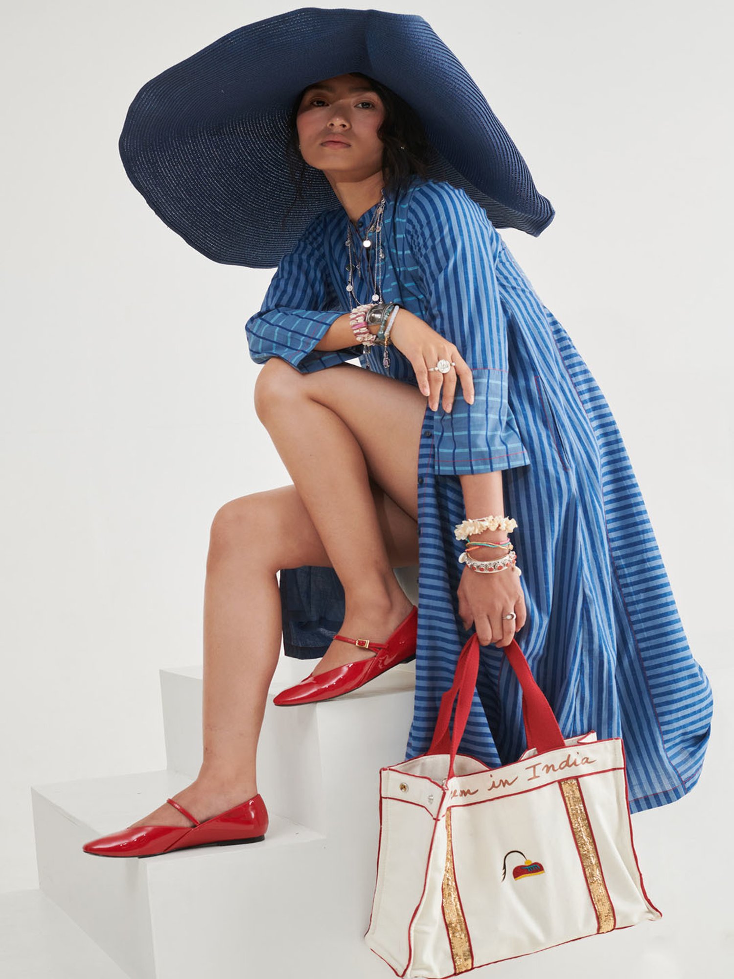 Prakriti Jaipur Indigo Panel Dress