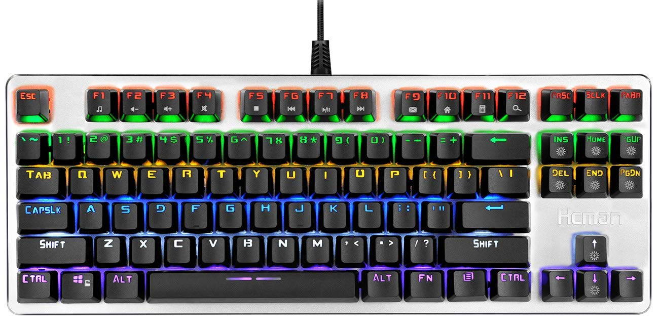 Glorious Modular Mechanical Gaming Keyboard (GMMK)- Barebone Edition (DIY Assembly Required) (Full Size, Black) + Glorious Black Aura Keycaps (Bundle)