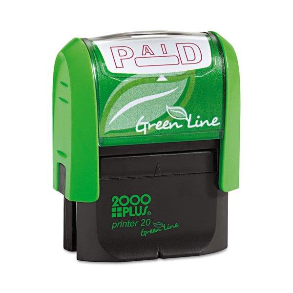 2000 PLUS Green Line 035350 1 1/2 x 9/16 Red 2000 Plus Green Line Paid Message Stamp