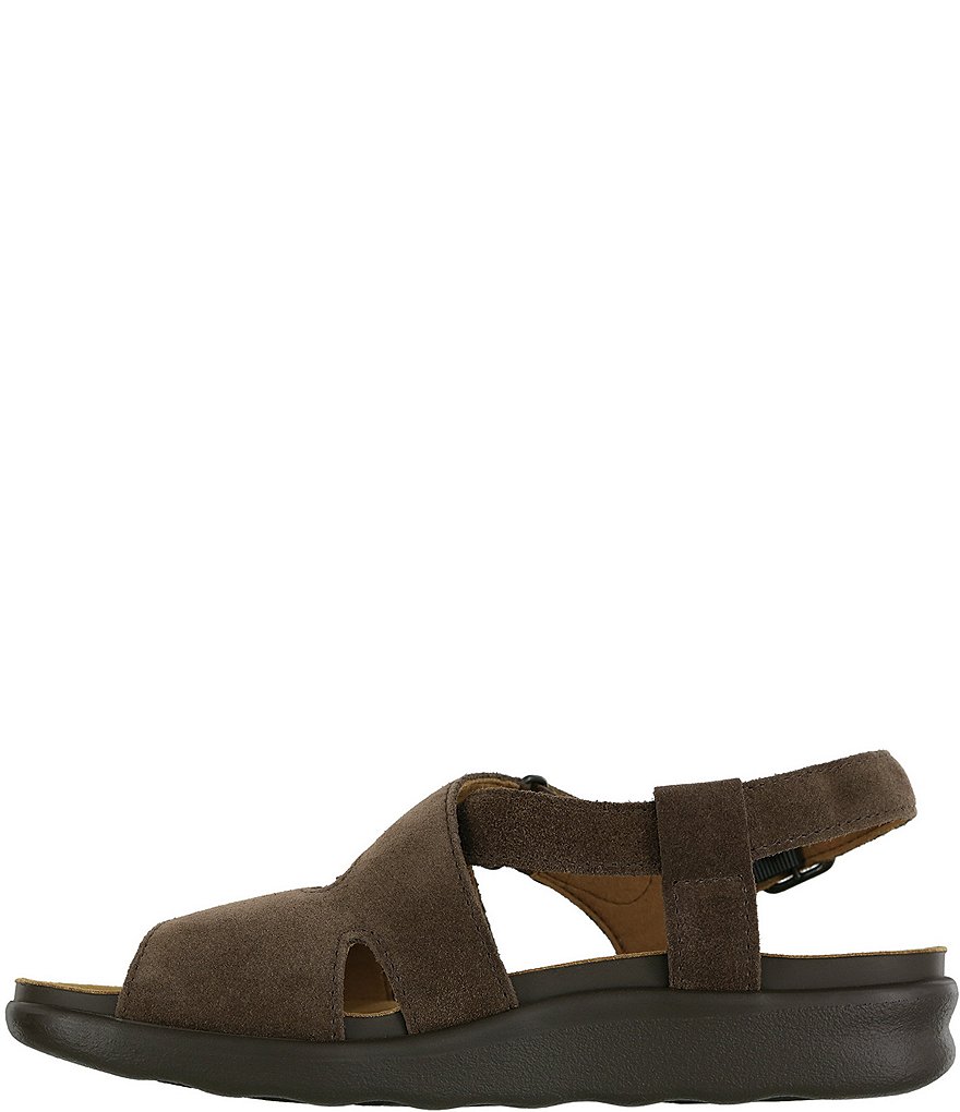 SAS Huggy Suede Adjustable Wedge Sandals