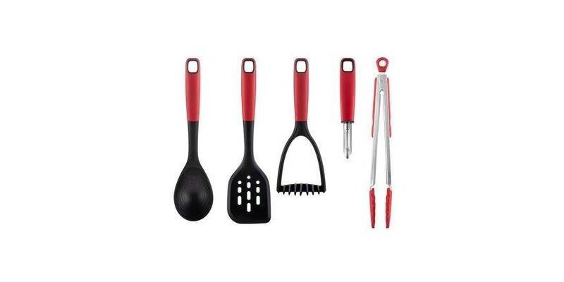 Hamilton Beach 5pc Utensil and Kitchen Tool Set - Red