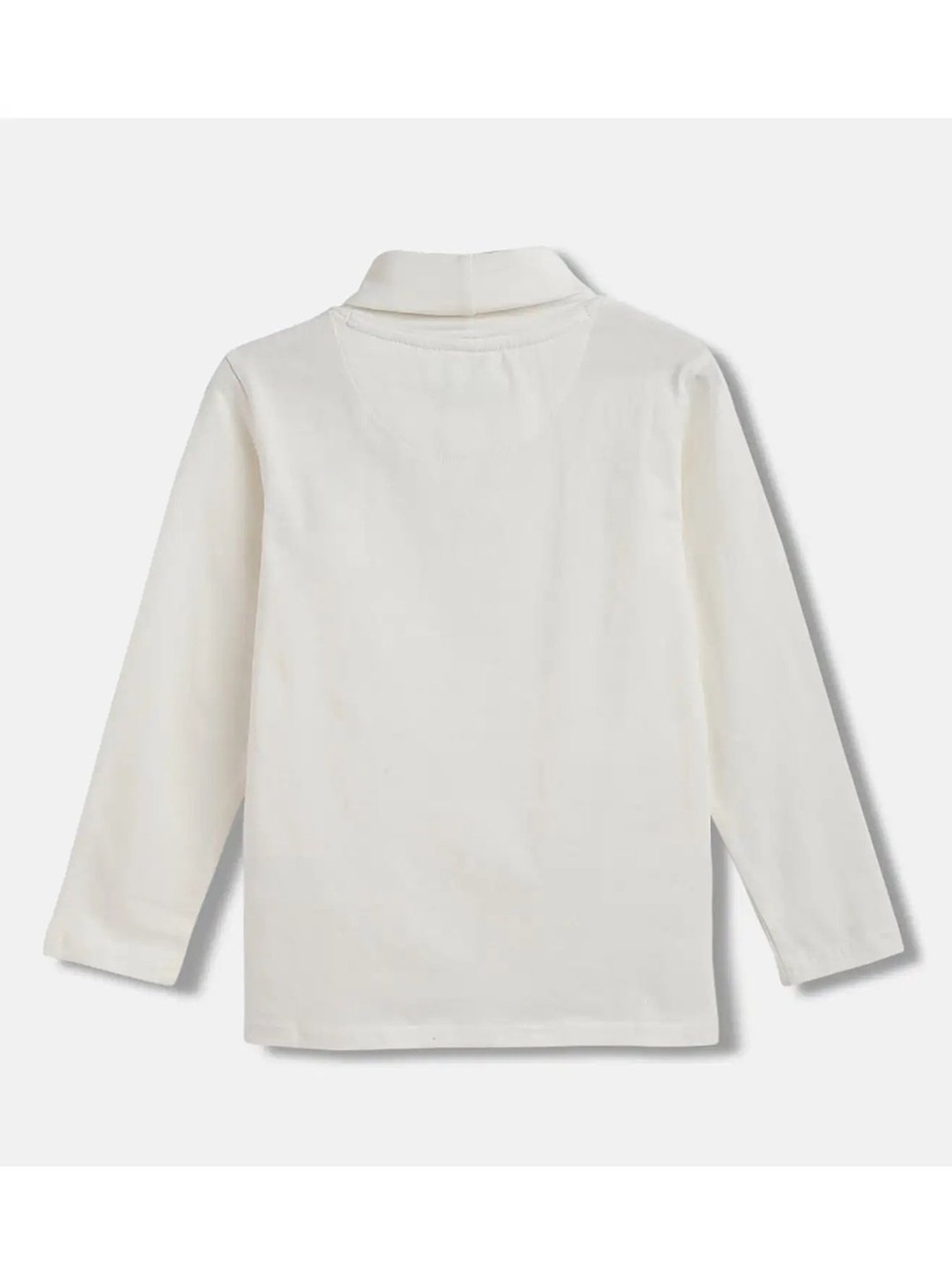 Blue Giraffe Kids Cream Solid  T-Shirt