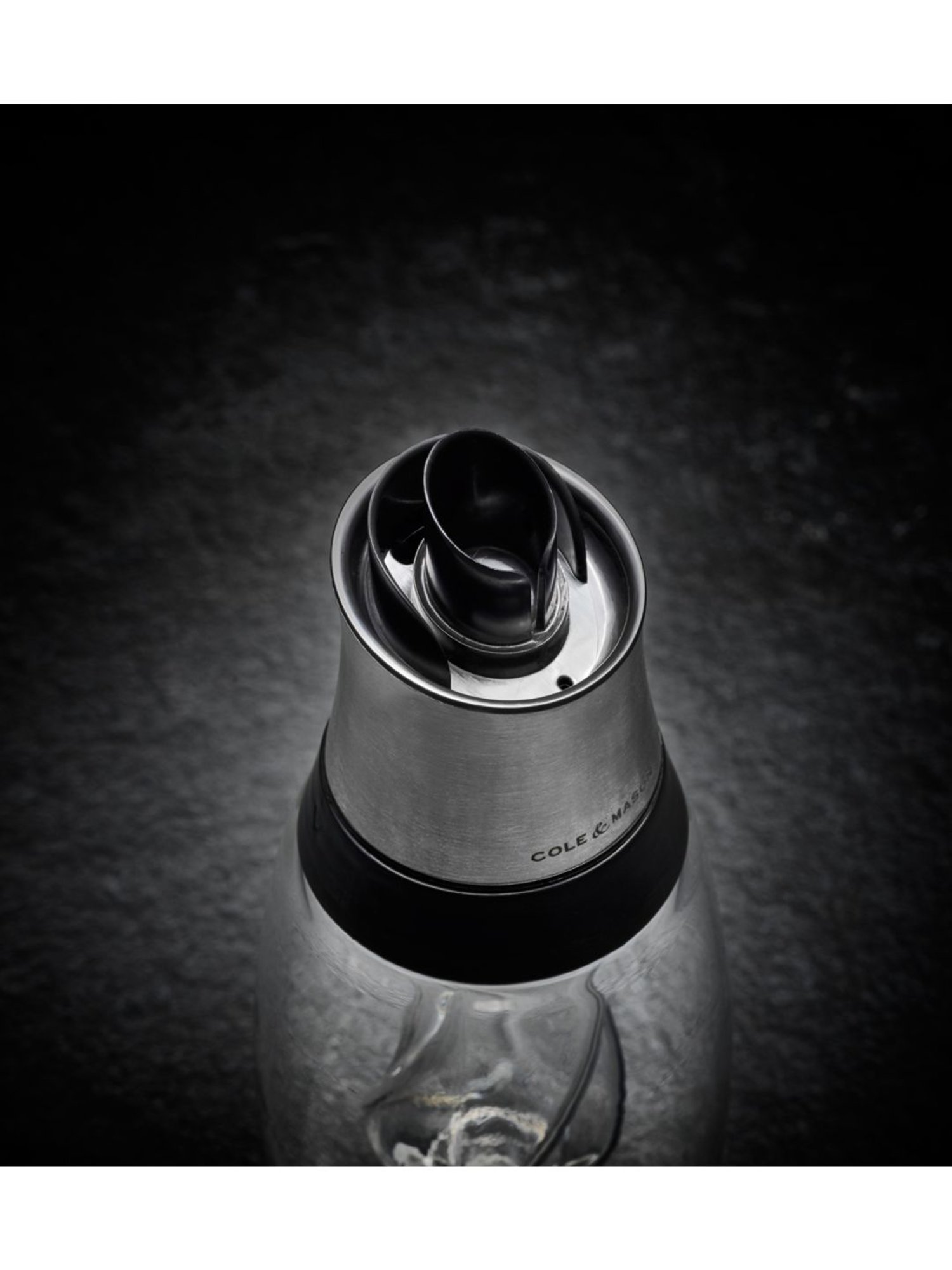 COLE & MASON Transparent Glass Oil & Vinegar Pourer - Set of 1