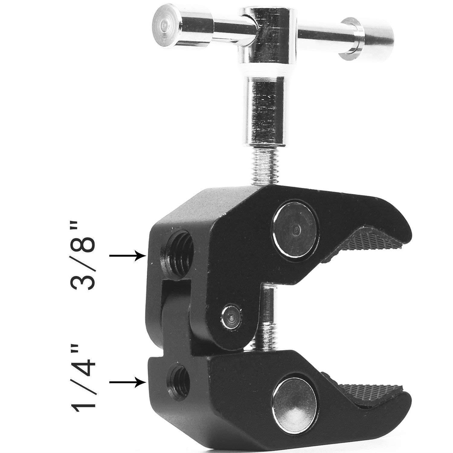 Double Ballhead Ball Arm Camera Clamp Mount Monitor Mount Bracket with Super Clamp for Ronin M Ronin MX Freefly MOVI