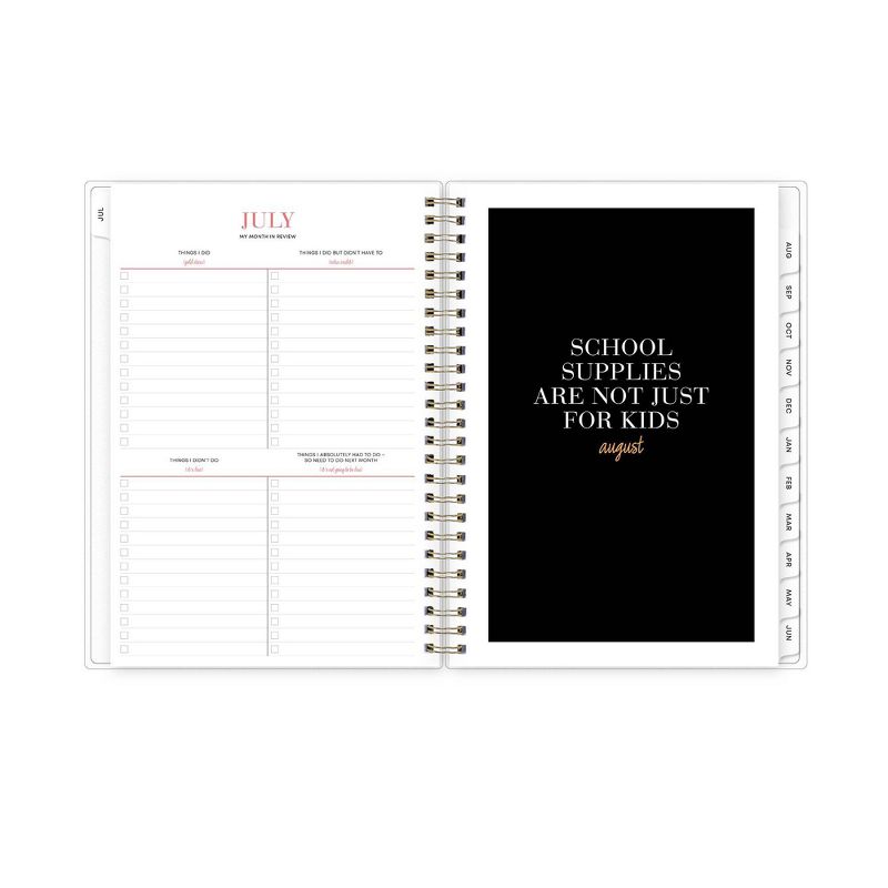 2021-22 Academic Planner Notes 5.875" x 8.625" Flexible Cover Monthly Wirebound Superstar - The Home Edit