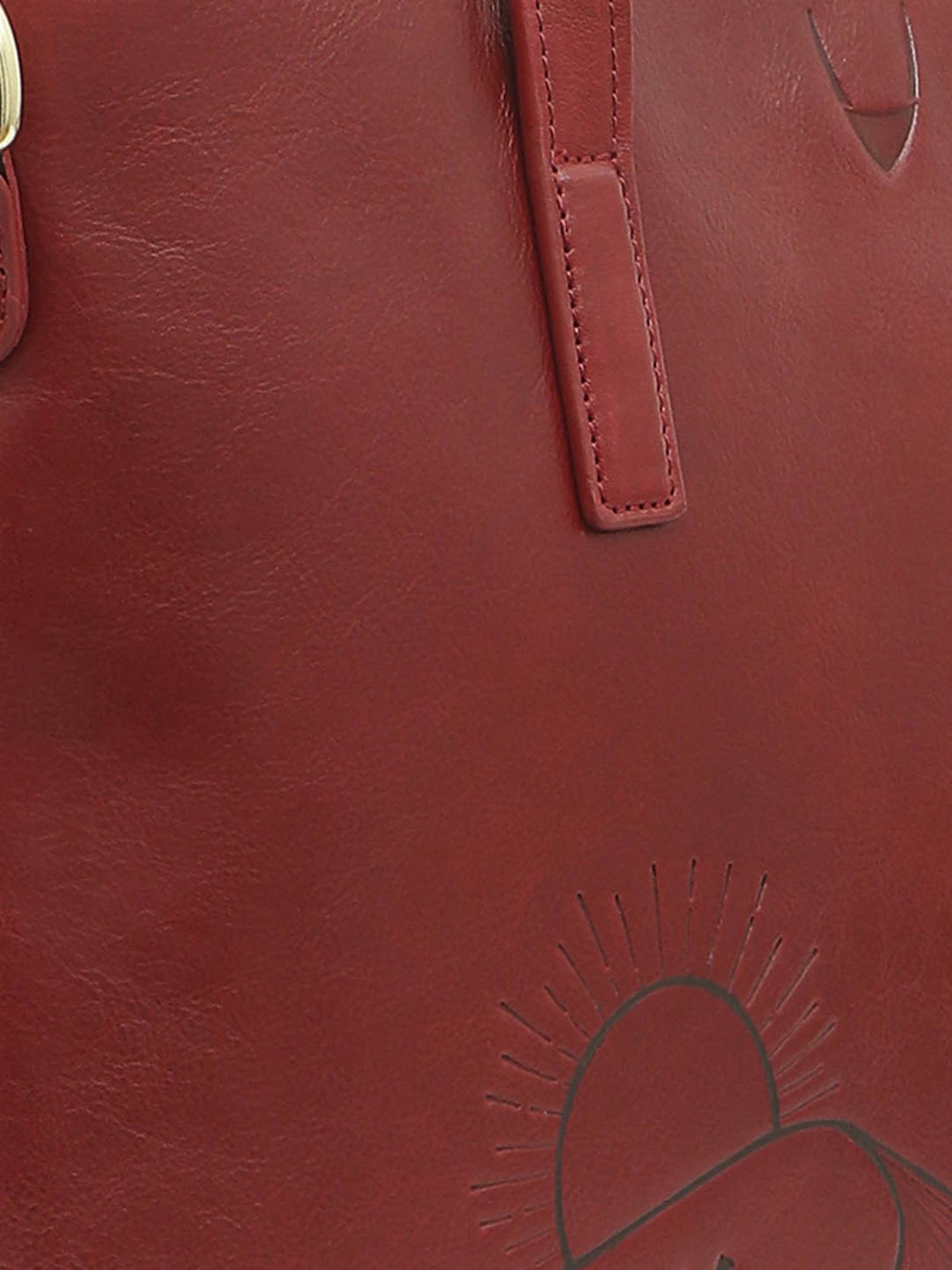 Hidesign SAHARA Red Leather Large Laptop Messenger Bag