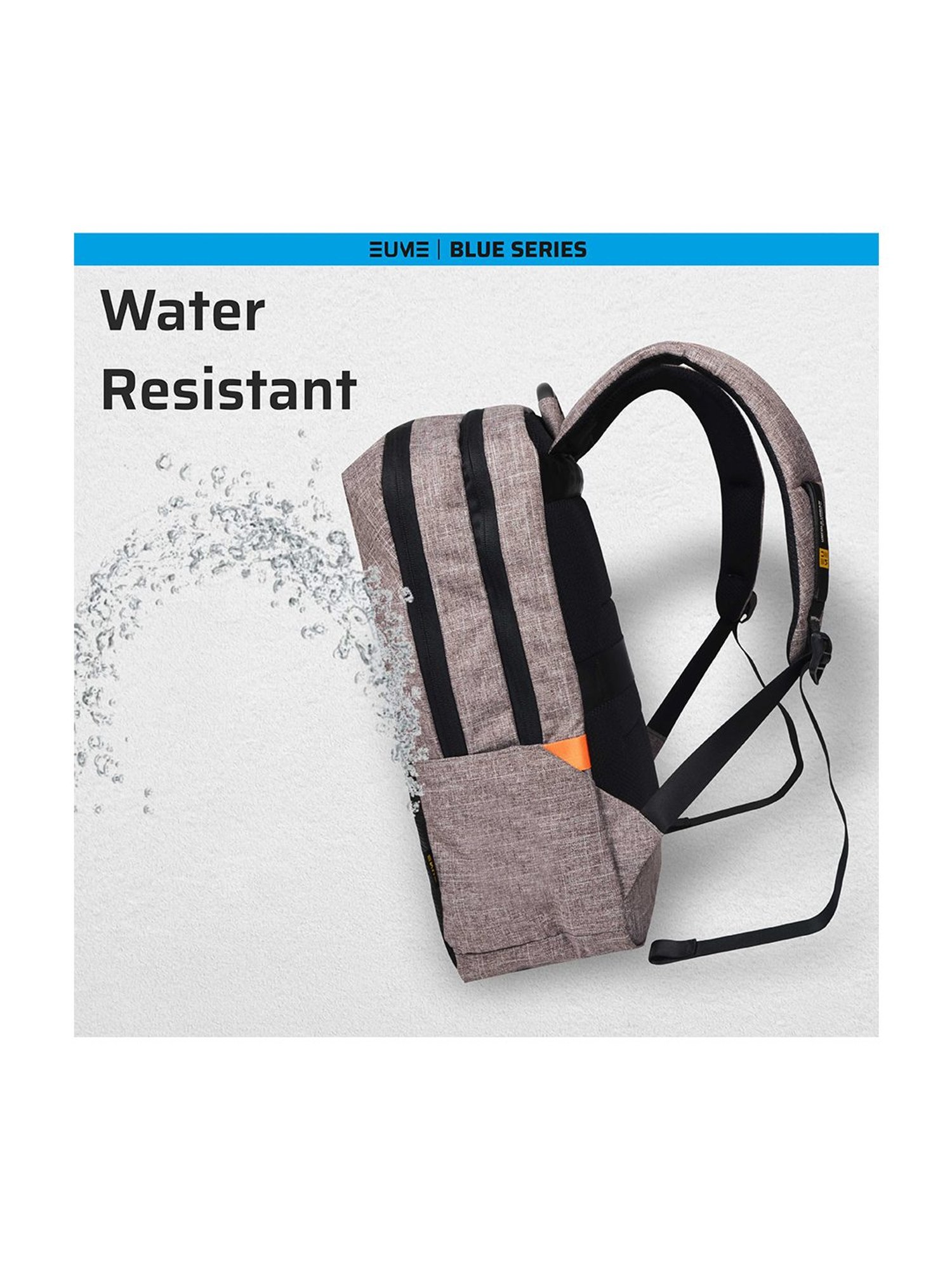 EUME 23 Ltrs Brown & Black Medium Laptop Backpack