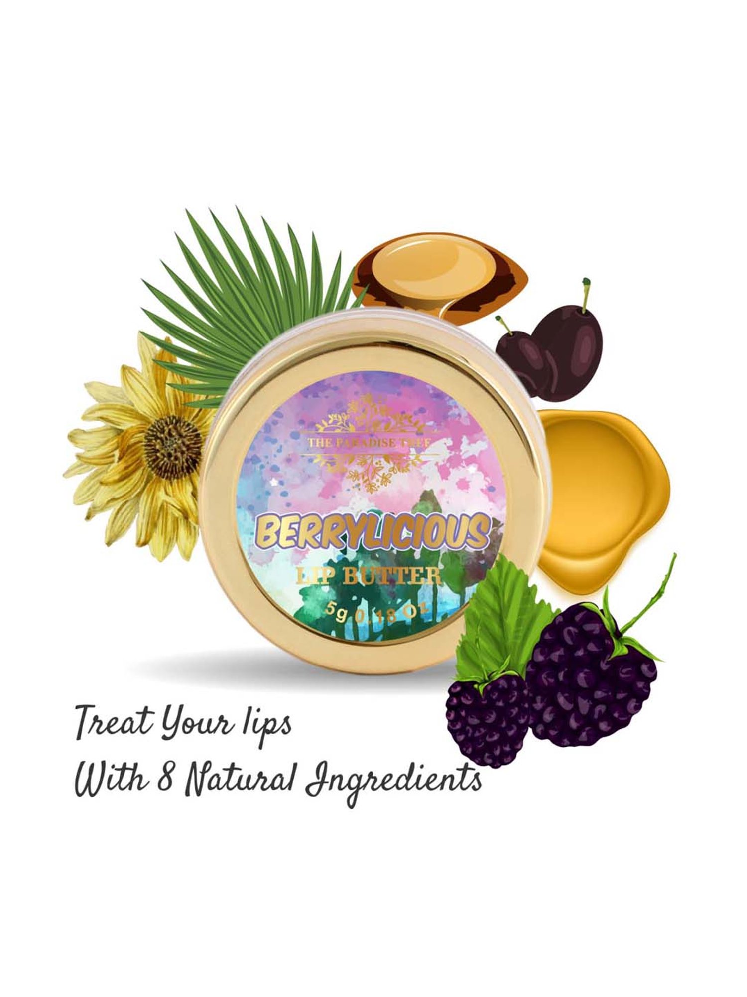 The Paradise Tree Berrylicious lip butter - 5 gm