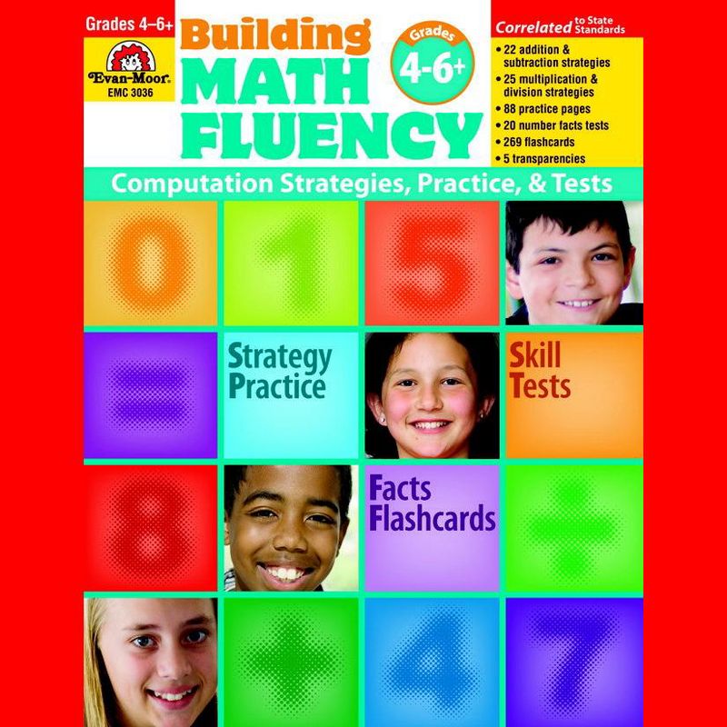 Evan-Moor Building Math Fluency Book, Grade 4 to 6