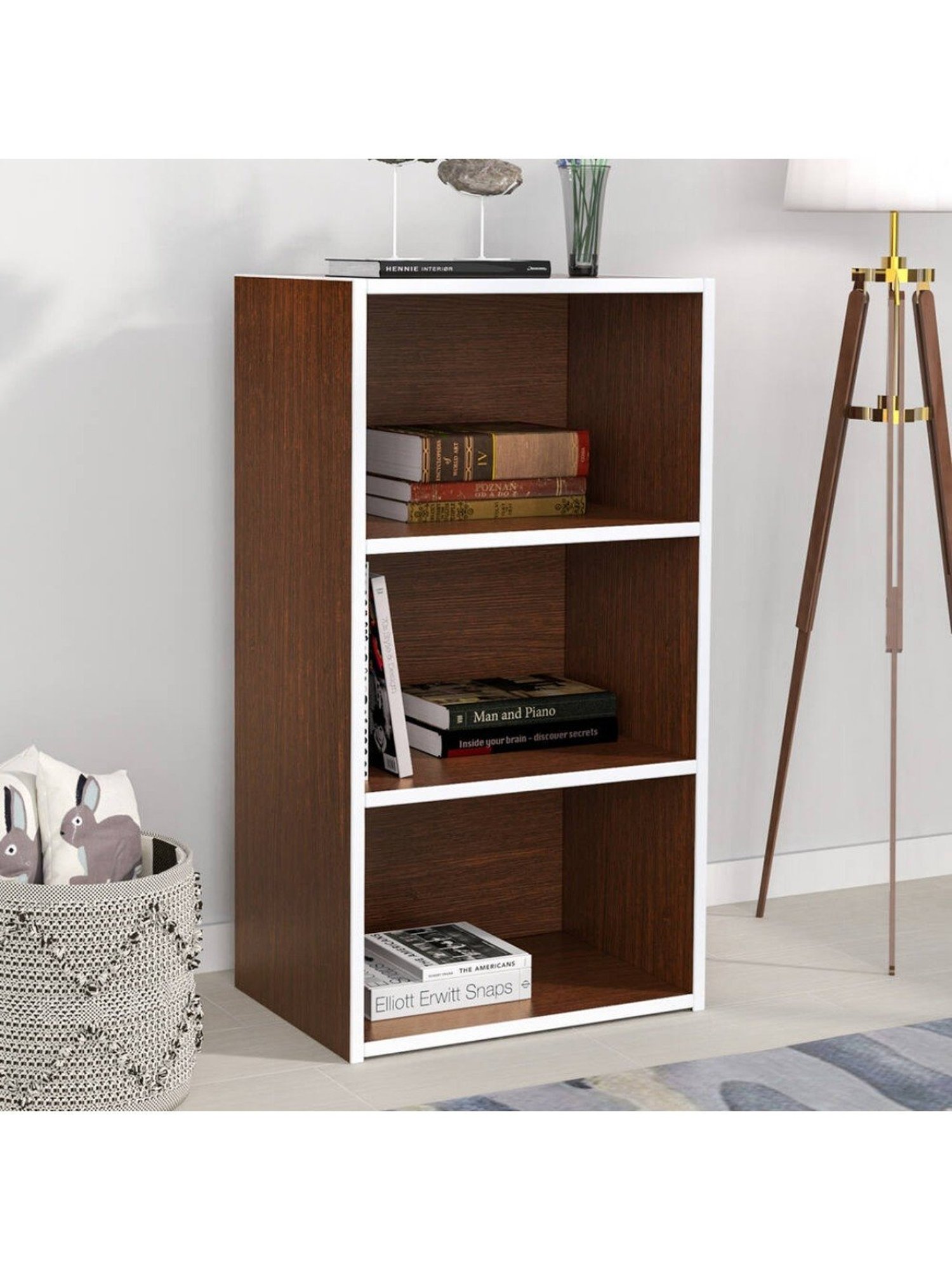 Nilkamal Halo Urban Walnut Engineered Wood 3 Tier Storage Cabinet