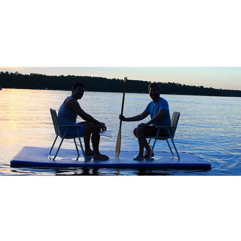 RAVE Sports Whoosh 10 Foot Inflatable Floating Water Activity Splash Mat Platform with Air Pump for Up to 4 Adults or 8 Children